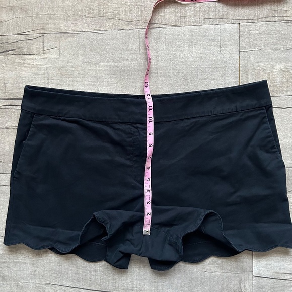 LOFT The Riviera Short Black Scalloped Chino Preppy Summer Retro Shorts Size 18 - Picture 5 of 13